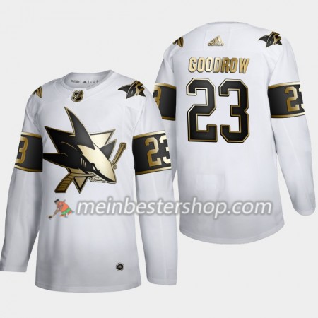 San Jose Sharks Barclay Goodrow 23 Adidas 2019-2020 Golden Edition Weiß Trikot Authentic - Herren